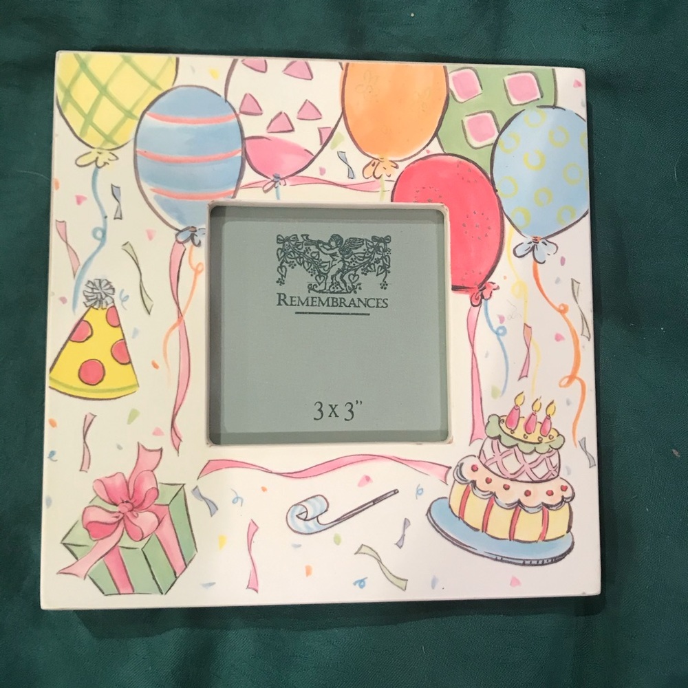 NWOT Birthday frame 3 x 3